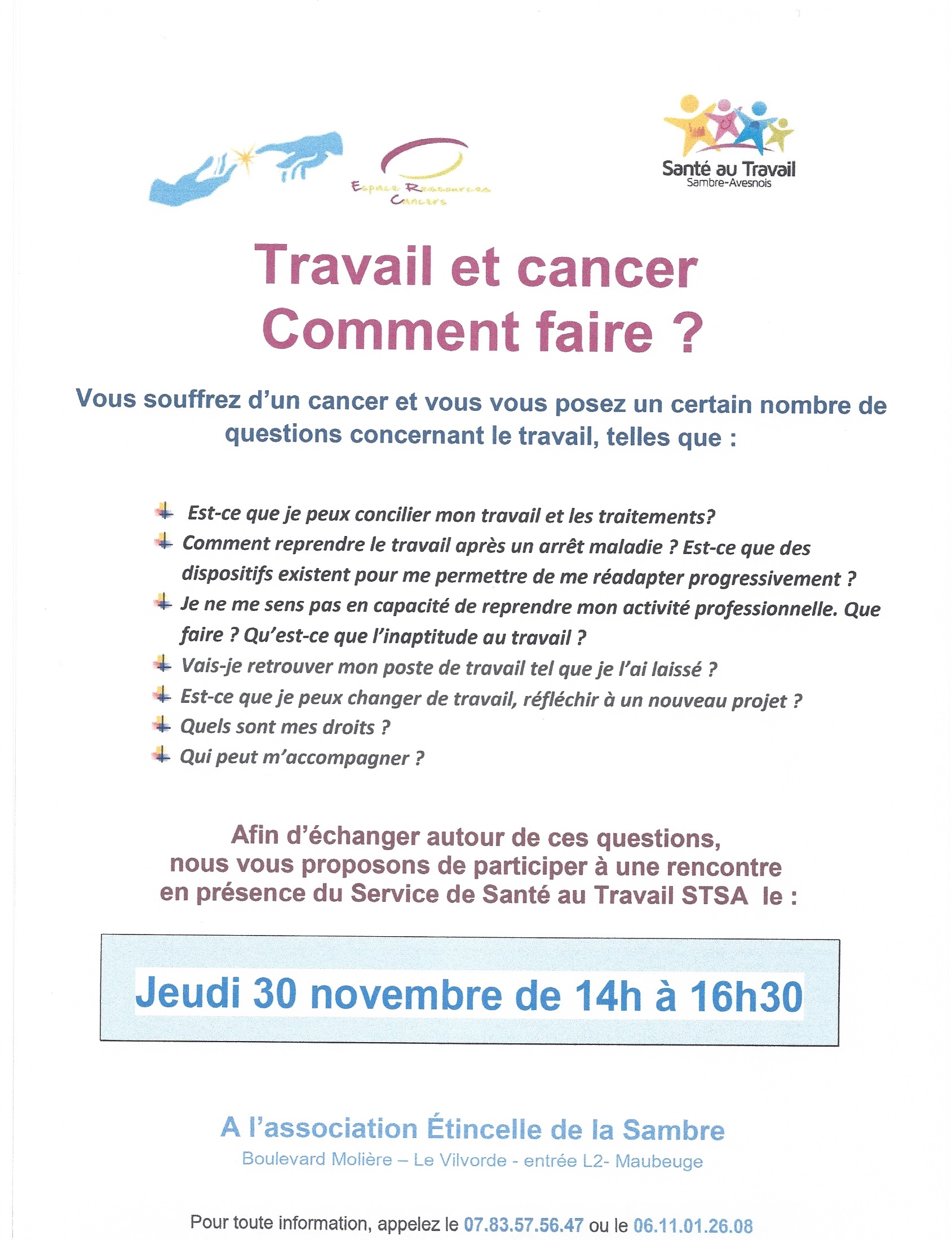 information rencontre cancer